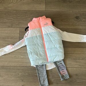 Puma girls set - leggings, long sleeve and vest - size 3/4
